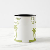 Die 4-stündige Workweek-Tasse Zweifarbige Tasse (Mittel)