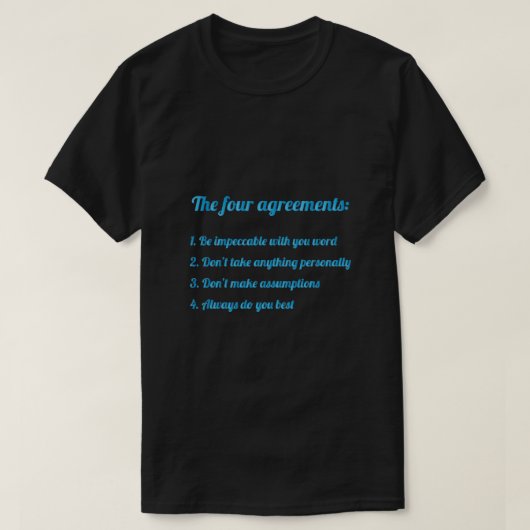 Die 4 Vereinbarungen Toltec Wisdom T-Shirt (Design vorne)