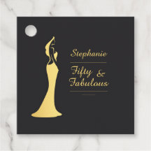 Die 50. Modern Gold Cocktail Dress Birthday