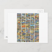 Die 50 Staaten von Amerika Postkarte (Vorne/Hinten)