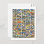 Die 50 Staaten von Amerika Postkarte (Vorne/Hinten)