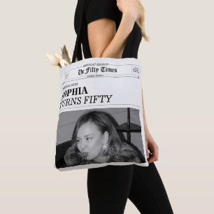 Die 50 Times Zeitung 50. Geburtstagsfeier Tasche