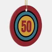 Die 50 Weihnachtsbaumdekoration Keramik Ornament (Rechts)