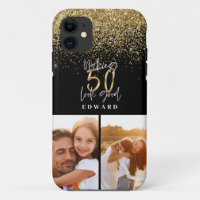 Die 50 zum Geburtstag eines guten schwarzen golden