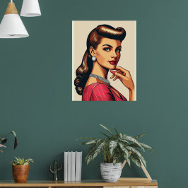 Die 50er Glamour Frauenmode, 50er Röcke Geschenk Poster