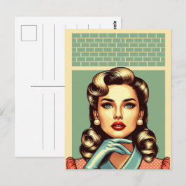 Die 50er Glamour Frauenmode, 50er Röcke Geschenk Postkarte