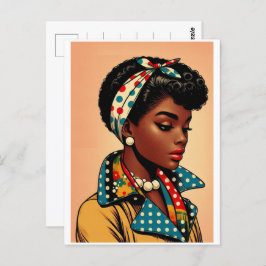 Die 50er Jahre Schwarze Frauenmode, 50er Röcke Ges Postkarte