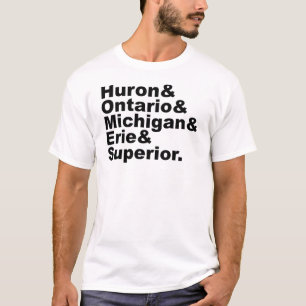 Die 5 Great Lakes Hurone Ontario Michigan Erie T-Shirt