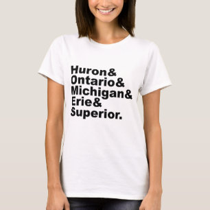 Die 5 großen Seen  Huron Ontario Michigan Erie T-Shirt