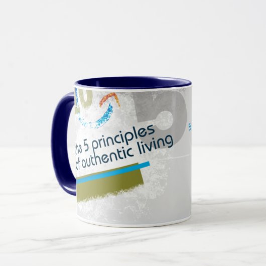 Die 5 Prinzipien des authentischen Lebens - Tasse (Vorderseite Links)