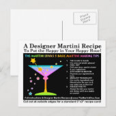 Die 5 Tips von Martini Diva auf der Postkarte (Vorne/Hinten)