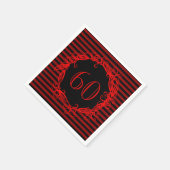 Die 60. Geburtstagsschwarz Wirbel Serviette (Ecke)