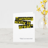 Die 60 zu drehen, ist eine Grußkarte zum Geburtsta Karte (Gelbe Blume)