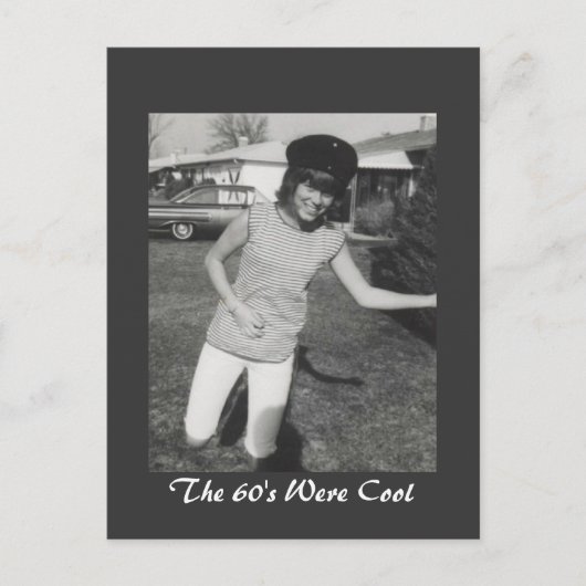 Die 60er Jahre waren Cool Postkarte (Vorderseite)