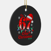 Die 67 Weihnachts-Crew-Edition Six Seven Brainrot Keramik Ornament (Rechts)