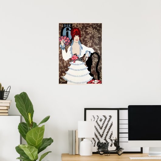 DIE 6 Old Deutsche Printer Advert Max Schweizer Poster (Heimbüro)