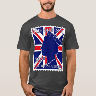 Die 70-jährige britische Flagge der Königin Platin T-Shirt