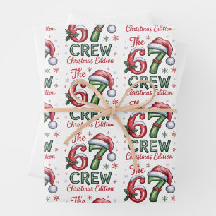 Die 76 Crew Weihnachtsedition Familie Urlaub Xmas  Geschenkpapier Set