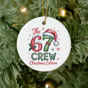 Die 76 Crew Weihnachtsedition Familie Urlaub Xmas  Keramik Ornament