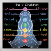 Die 7 Chakras 24x24" Poster (Vorne)