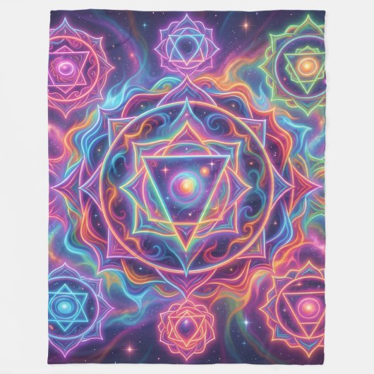 Die 7 Chakren´10 Fleecedecke (Vorderseite)