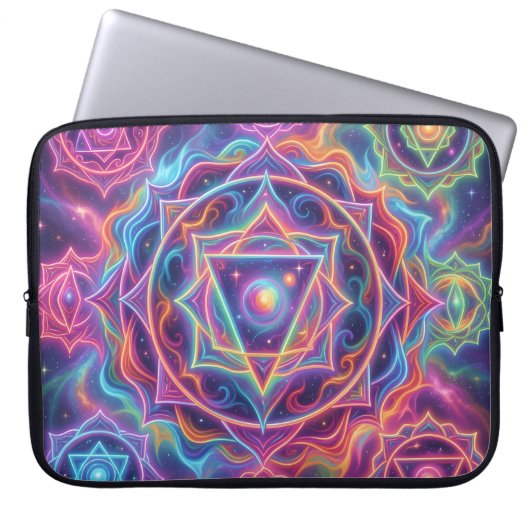 Die 7 Chakren´10 Laptopschutzhülle (Vorderseite)