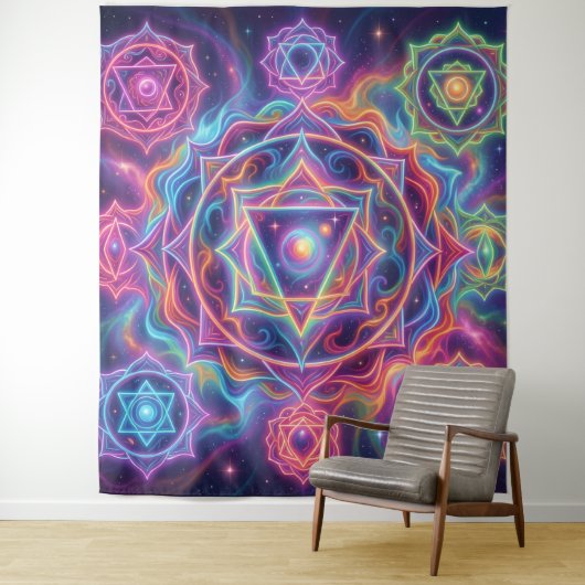 Die 7 Chakren´10 Wandteppich (Beispiel)