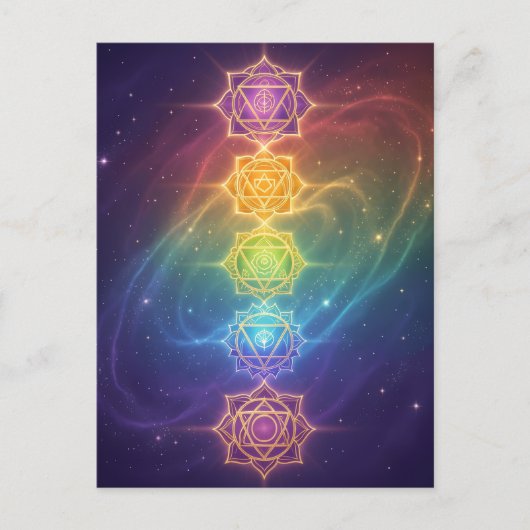 Die 7 Chakren´11 Feiertagspostkarte (Vorderseite)