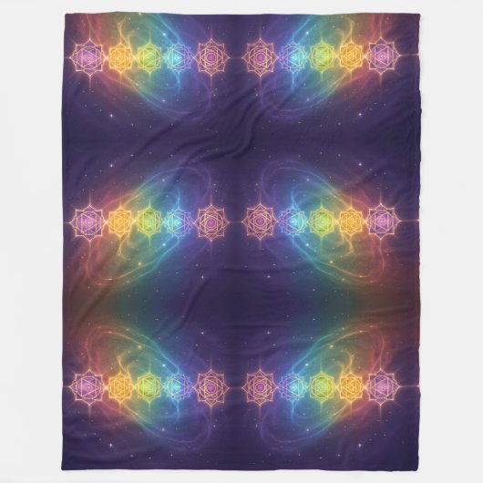 Die 7 Chakren´11 Fleecedecke (Vorderseite)