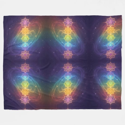 Die 7 Chakren´11 Fleecedecke (Vorderseite (Horizontal))