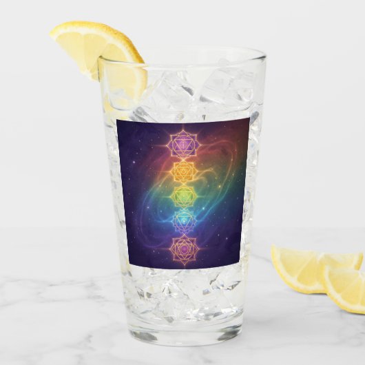 Die 7 Chakren´11 Glas (Vorderseite Ice)