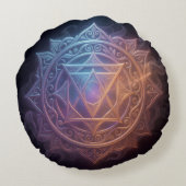 Die 7 Chakren´1 Rundes Kissen (Rückseite)