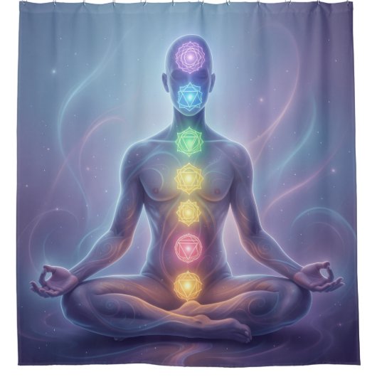 Die 7 Chakren´2 Duschvorhang (Vorderseite)