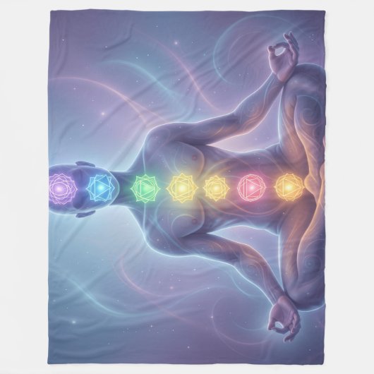 Die 7 Chakren´2 Fleecedecke (Vorderseite)