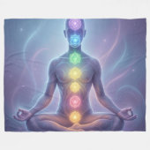 Die 7 Chakren´2 Fleecedecke (Vorderseite (Horizontal))