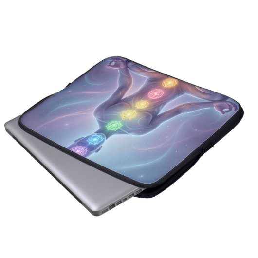 Die 7 Chakren´2 Laptopschutzhülle (Vorne Knopf)