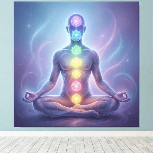 Die 7 Chakren´2 Leinwanddruck (Insitu (Holzboden))