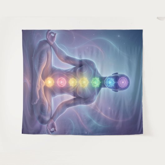 Die 7 Chakren´2 Wandteppich (Vorderseite (Horizontal))