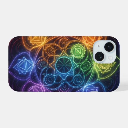 Die 7 Chakren´3 iPhone 15 Hülle (Rückseite (Horizontal))