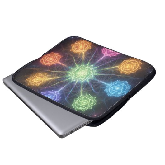 Die 7 Chakren´4 Laptopschutzhülle (Vorne Knopf)