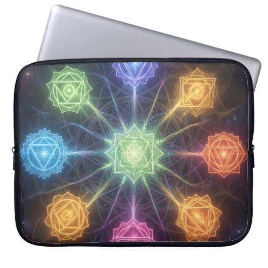 Die 7 Chakren´4 Laptopschutzhülle (Vorderseite)