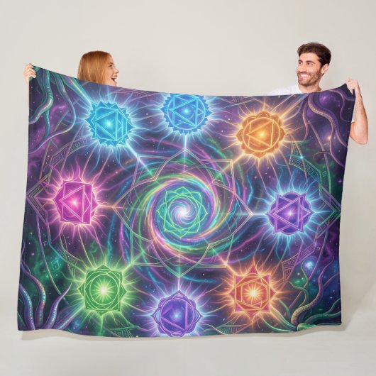 Die 7 Chakren´5 Fleecedecke (Beispiel)