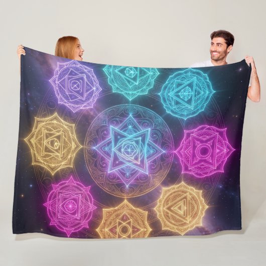 Die 7 Chakren´6 Fleecedecke (Beispiel)