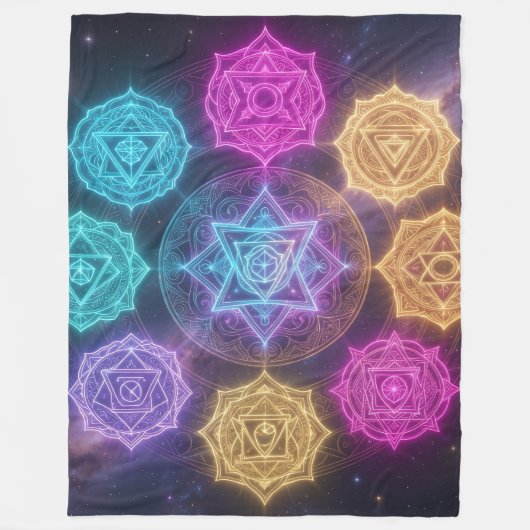 Die 7 Chakren´6 Fleecedecke (Vorderseite)