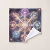 Die 7 Chakren´7 Badhandtuch Set (Waschlappen)