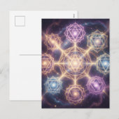 Die 7 Chakren´7 Feiertagspostkarte (Vorne/Hinten)