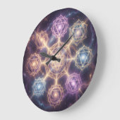 Die 7 Chakren´7 Große Wanduhr (Winkel)