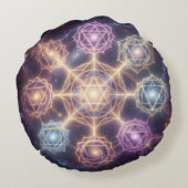 Die 7 Chakren´7 Rundes Kissen (Rückseite)