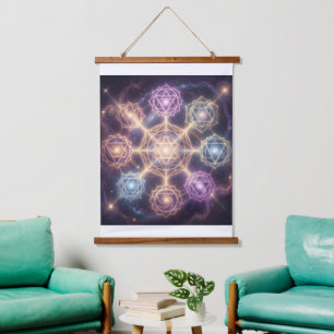 Die 7 Chakren´7 Wandteppich Mit Holzrahmen