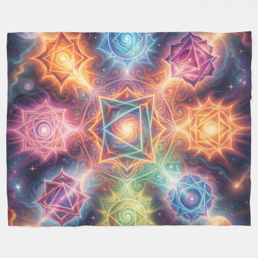 Die 7 Chakren´8 Fleecedecke (Vorderseite (Horizontal))